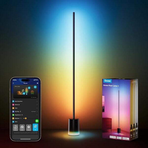 Govee Floor Lamp 2 with Matter, RGBIC Warm Cool White LED