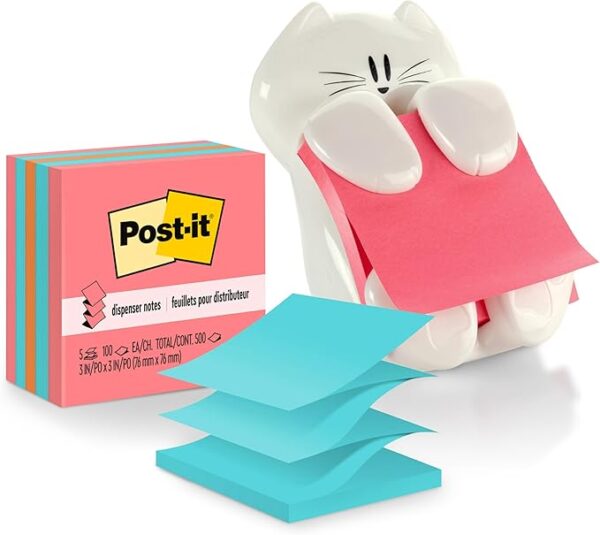 Post-it Pop-up Notes, 3x3 in, 5 Pads, America's #1 Favorite Sticky Notes, Assorted Colors, Clean Rem