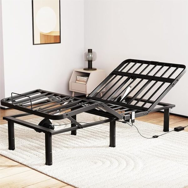 SunsGrove Twin XL Adjustable Bed Frame, Wired Remote Control