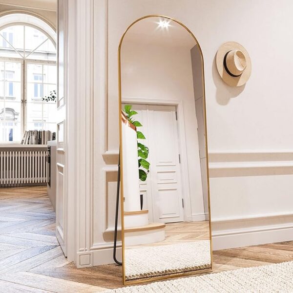HARRITPURE 64"x21" Arched Full Length Mirror Free Standing Leaning