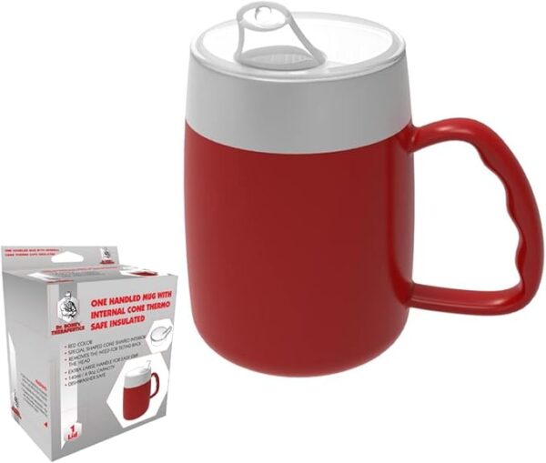 DR. BONE'S THERAPEUTICS ® Mug with Internal Cone with Spouted Lid with Small Opening