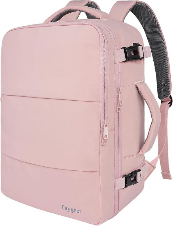 Taygeer Travel Backpack for Women, Carry On Backpack with USB Charging Port & Shoe Pouch