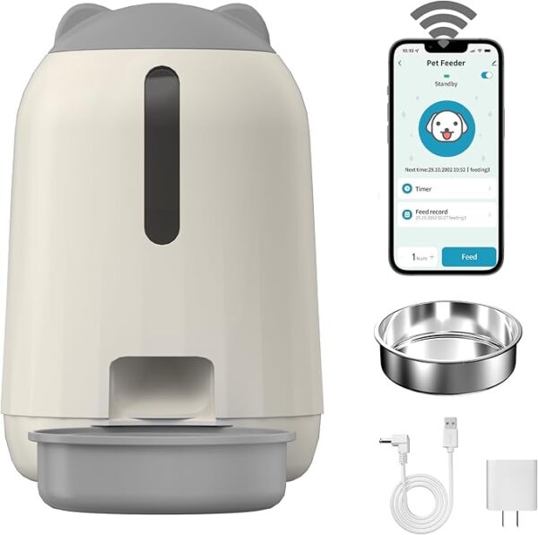 Smart Automatic Cat Feeders, Dual Power Supply Cat Food